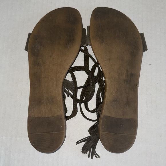 Steve Madden Suede Ankle Wrap Sandals - Picture 7 of 7